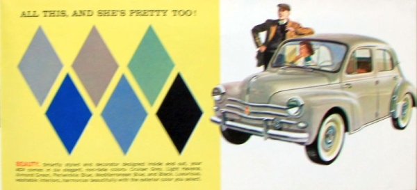 Renault 4 CV Modellprogramm 1958 Automobilprospekt (0102)